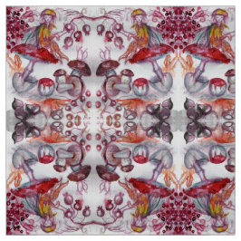 MAGISCHE FOLLET VAN PADDENSTOELEN Rode Witte Flora Stof