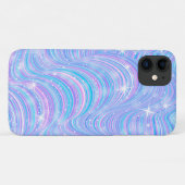 Magische Fonkelende Pastel Golven iPhone hoesje (Achterkant (horizontaal))