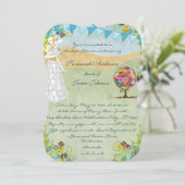 Magische Forest Circle of Love Wedding Invitations Kaart (Staand voorkant)