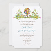 Magische Forest Circle of Love Wedding Invitations Kaart (Voorkant)