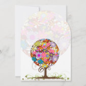 Magische Forest Circle of Love Wedding Invitations Kaart (Achterkant)