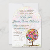 Magische Forest Circle of Love Wedding Invitations Kaart (Voorkant)