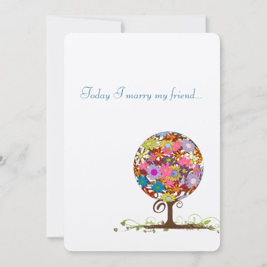 Magische Forest Circle of Love Wedding Invitations Kaart (Achterkant)