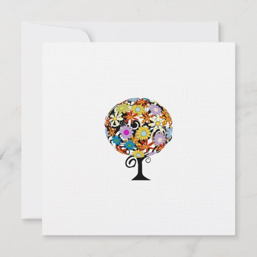 Magische Forest Circle of Love Wedding Invitations Kaart (Achterkant)