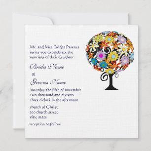 Magische Forest Circle of Love Wedding Invitations Kaart