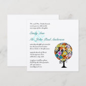 Magische Forest Circle of Love Wedding Invitations Kaart (Voorkant / Achterkant)