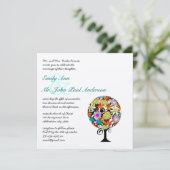 Magische Forest Circle of Love Wedding Invitations Kaart (Staand voorkant)