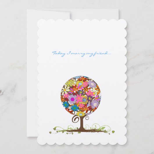 Magische Forest Circle of Love Wedding Invitations Kaart (Achterkant)