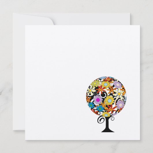 Magische Forest Circle of Love Wedding Invitations Kaart (Achterkant)