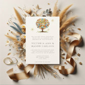 Magische Forest Circle of Love Wedding Invitations Kaart