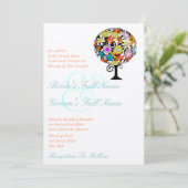 Magische Forest Circle of Love Wedding Invitations Kaart (Staand voorkant)