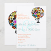 Magische Forest Circle of Love Wedding Invitations Kaart (Voorkant / Achterkant)