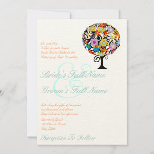 Magische Forest Circle of Love Wedding Invitations Kaart