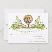 Magische Forest Circle of Love Wedding Invitations Kaart (Voorkant)