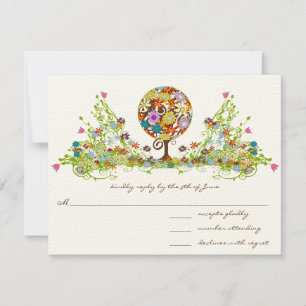 Magische Forest Circle of Love Wedding Invitations Kaart