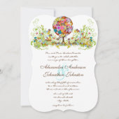 Magische Forest Circle of Love Wedding Invitations Kaart (Voorkant)