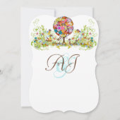 Magische Forest Circle of Love Wedding Invitations Kaart (Achterkant)