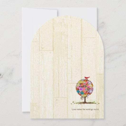 Magische Forest Circle of Love Wedding Invitations Kaart (Achterkant)