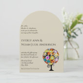 Magische Forest Circle of Love Wedding Invitations Kaart (Staand voorkant)