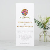 Magische Forest Circle of Love Wedding Invitations Kaart (Staand voorkant)