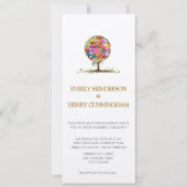 Magische Forest Circle of Love Wedding Invitations Kaart (Voorkant)