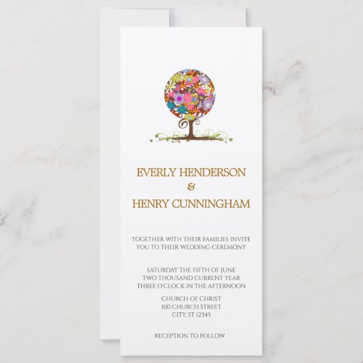 Magische Forest Circle of Love Wedding Invitations Kaart (Voorkant)