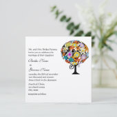Magische Forest Circle of Love Wedding Invitations Kaart (Staand voorkant)