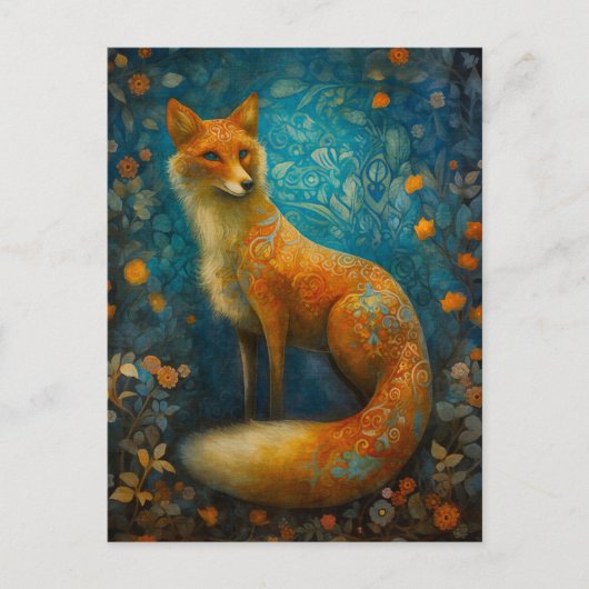 Magische Forest Fox Briefkaart (Voorkant)