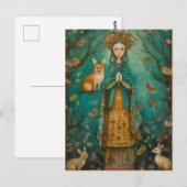 Magische Forest Lady Briefkaart (Voorkant / Achterkant)