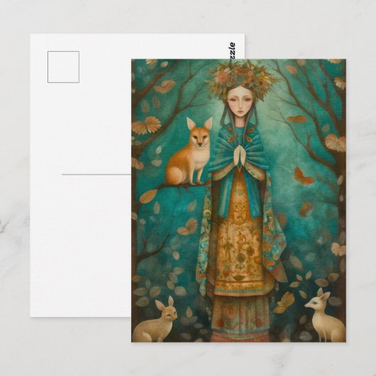 Magische Forest Lady Briefkaart (Voorkant / Achterkant)