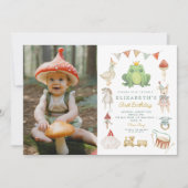 Magische foto betoverde kikker eerste verjaardag kaart (Voorkant)