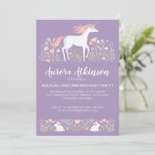 Magische Foto Eenhoorn Verjaardagsfeest Kaart (Staand voorkant)
