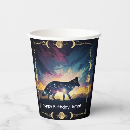 Magische Fox papieren bekers (Voorkant)