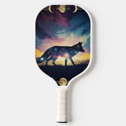 Magische Fox Pickleball Paddle - Richt op de maan (Achterkant)