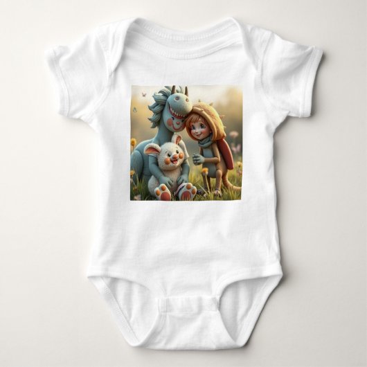 „Magische Freunde im Blütenland“ Romper (Voorkant)