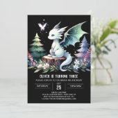 Magische Fun Dragon Verjaardag Kaart (Staand voorkant)