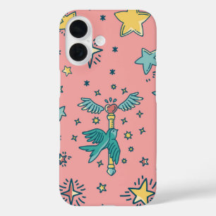 Magische Galaxy - Whimsical Stars & Wand iPhone 16 Hoesje