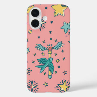 Magische Galaxy - Whimsical Stars & Wand iPhone 16 Hoesje