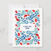 Magische Garden Moederdag Ik hou van je moeder Feestdagenkaart (Voorkant)