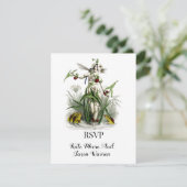  Magische Garden Wedding RSVP Kaartje (Staand voorkant)