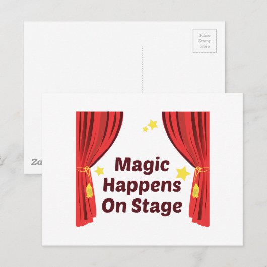 Magische gebeurt briefkaart (Voorkant / Achterkant)
