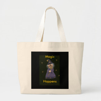Magische gebeurt grote tote bag