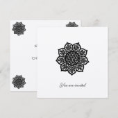 MAGISCHE GEBEURTENIS, KELTISCHE KNOOP Zwart Zilver Kaart (Voorkant / Achterkant)