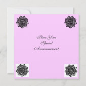 MAGISCHE GEBEURTENIS metallic goud papier Kaart (Achterkant)