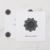 MAGISCHE GEBEURTENIS Zwarte Witte Keltische Knopen Kaart (Voorkant / Achterkant)