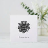 MAGISCHE GEBEURTENIS Zwarte Witte Keltische Knopen Kaart (Staand voorkant)