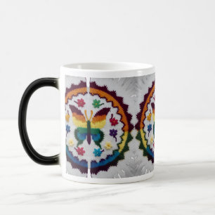 Magische Gebreide Vlinder & Bloemen Mok