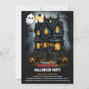 Magische Geheime Huis Halloween Feest Uitnodiging