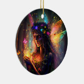 Magische gekantelde Fantasy Fairy Lichten Keramisch Ornament (Rechts)