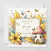 Magische gele Sprookjestuin - Verjaardag Kaart (Achterkant)